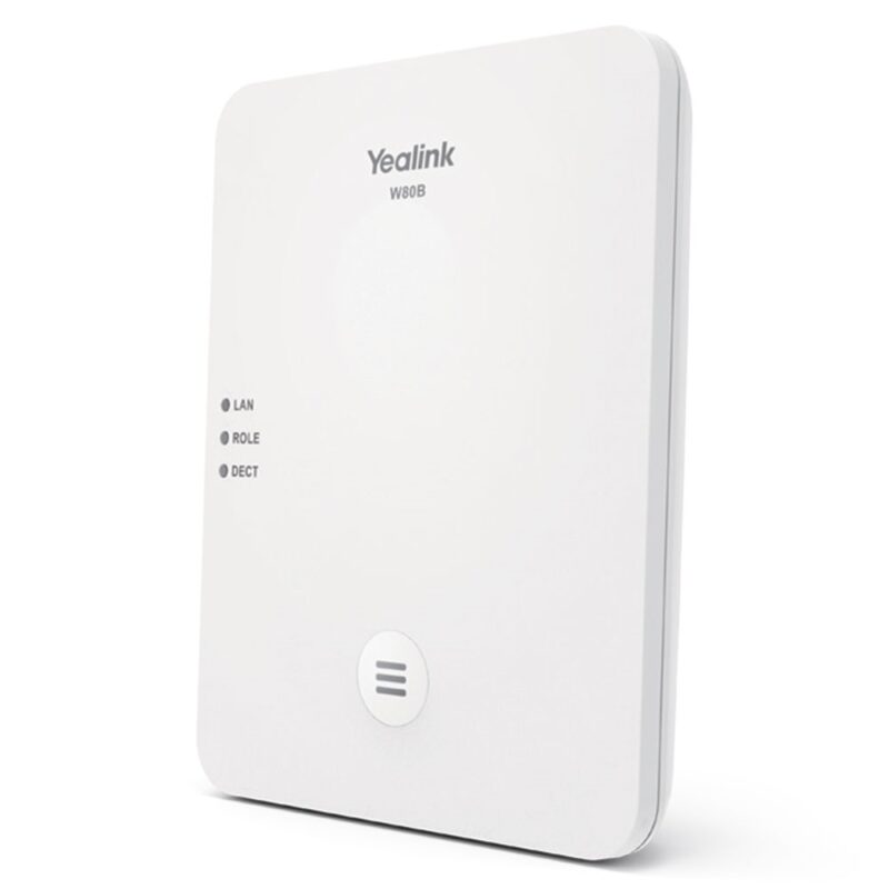 Yealink W80B Wireless DECT IP Multi-Cell System Solution, Up to 100 parallel calls, Up to 100 handsets, Up to 100 SIP accounts, Support PoE IPv6I