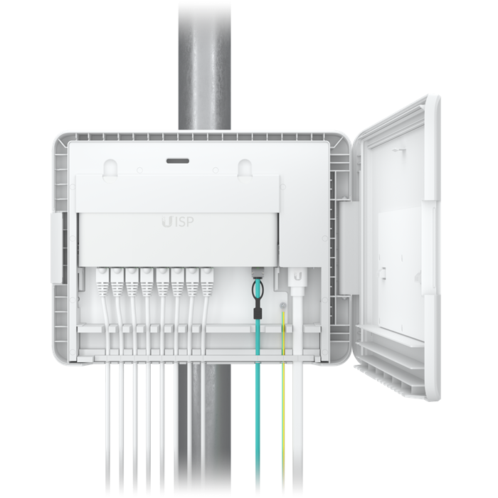 Last Stock- Ubiquiti UISP Box, Outdoor Box for UISP-R  UISP-S, Pole /Wall-Mountablke, IPX6-Rated Water Resistance, Power TransPort Cable Required,