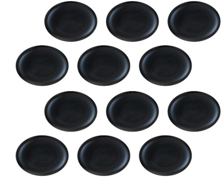 Yealink YHA-LEC New Version 3311060 Replacement Leather Ear Cushion for WH62 WH66, Black, 12 PCS, not compatible with UH36/YHS36