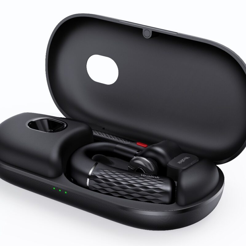 Yealink BH71 Pro USB-CA Bluetooth Wireless Mono Headset, Carrying Case w/ Built-In Battery (+20hrs), USB-C to USB-A Cable, 10H Talk Time