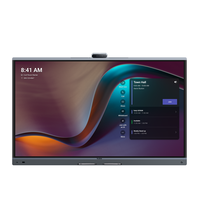 YealinkMB75Pro-A02 75'' MeetingBoard Microsoft Teams on Android, Triple-eye Camera System (3*50MP), Floorstand Wallmount not included, Android 13.