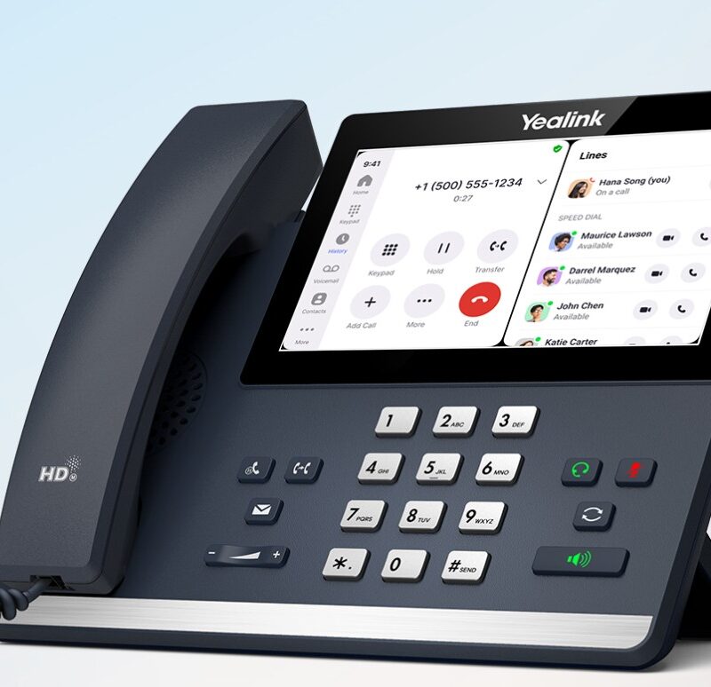 Yealink MP56 E2 Zoom IP Phone, Android 13, Mid-level, Zoom e Compatible, 7-inch touchscreen, HD Audio, Teams button, Supports Office 365