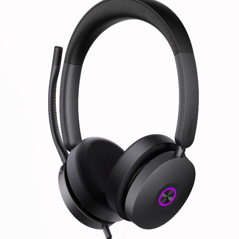 Yealink UH48 UC USB Wired Headset Hybrid Active Noise Cancellation, Four-Microphone Noise-canceling Technology,  Swift Plug  Play All-Day Comfort