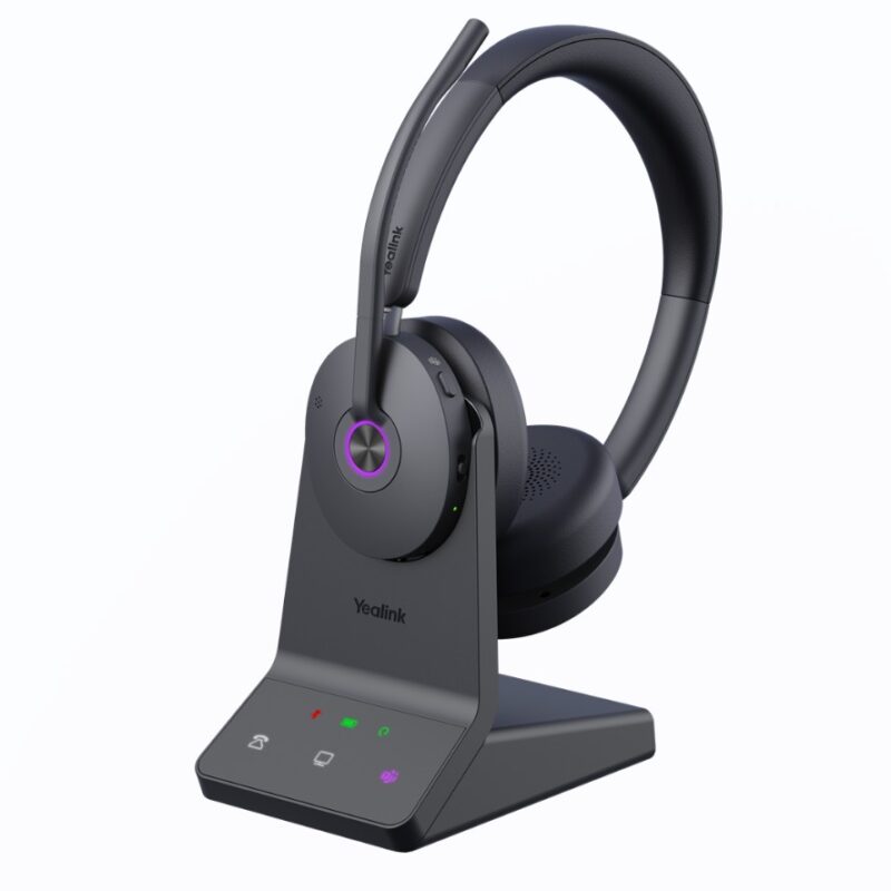 Yealink WH68 Dual Teams DECT Bluetooth Wireless Technology, 4-Mic Hybrid ANC, 4-Mic Noise Cancellation, All-Day-Wearing Comfort