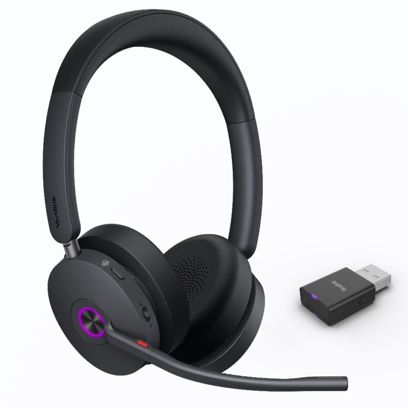 Yealink WH68 Hybrid Dual Teams DECT Bluetooth Hybrid Wireless Technology, 4-Mic Hybrid ANC, 4-Mic Noise Cancellation, All-Day-Wearing Comfort WDD6