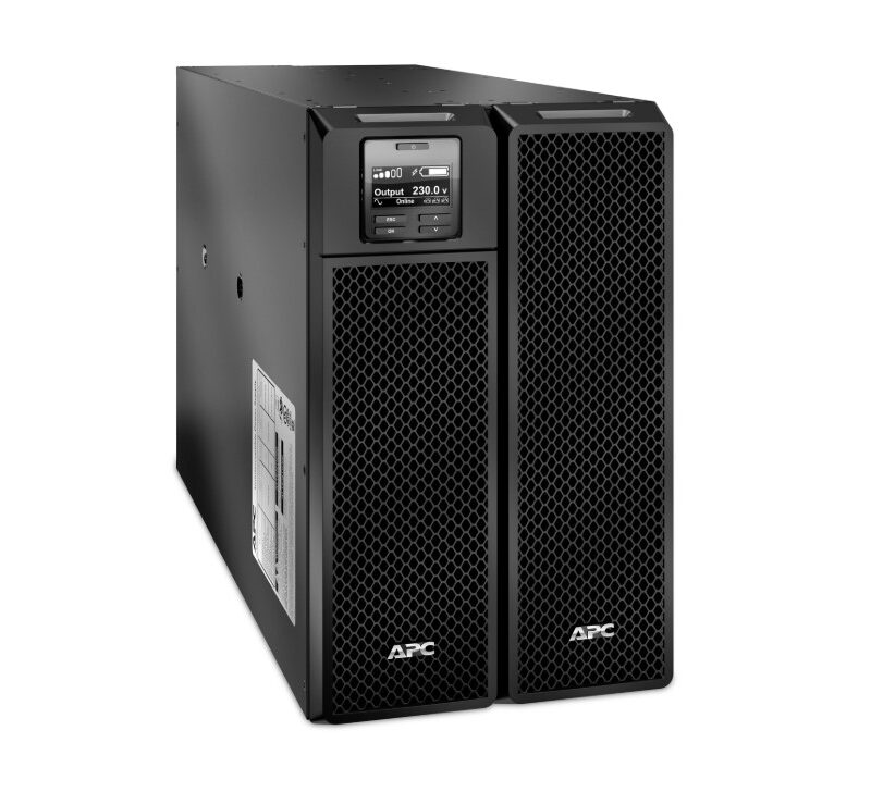 APC Smart-UPS On-Line, 8kVA/8kW, Tower, 230V 3:1 and 1:1, 6x C13+4x C19 IEC outlets, Network Card+SmartSlot, Extended runtime, W/O rail kit