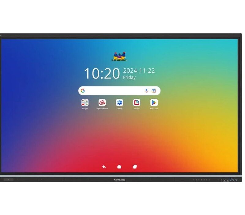 ViewSonic IFP7551 75' 4K Interactive Display, EDLA Certified, Android 14, 50-Point Touch, NFC, 70W Audio, myViewBoard Software