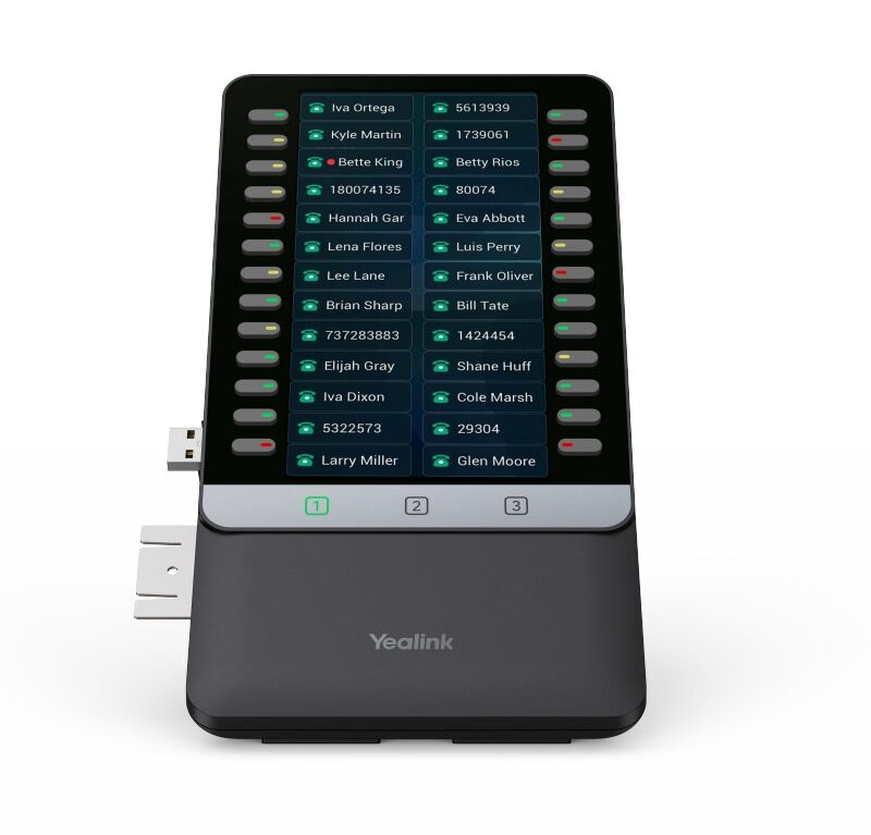 Yealink EXP55 Color Expansion Module, 5.5' Display, 78 Programmable Keys, Dual-Color LEDs, 3-Page View, USB Port, Compatible with T7X/T8X Series