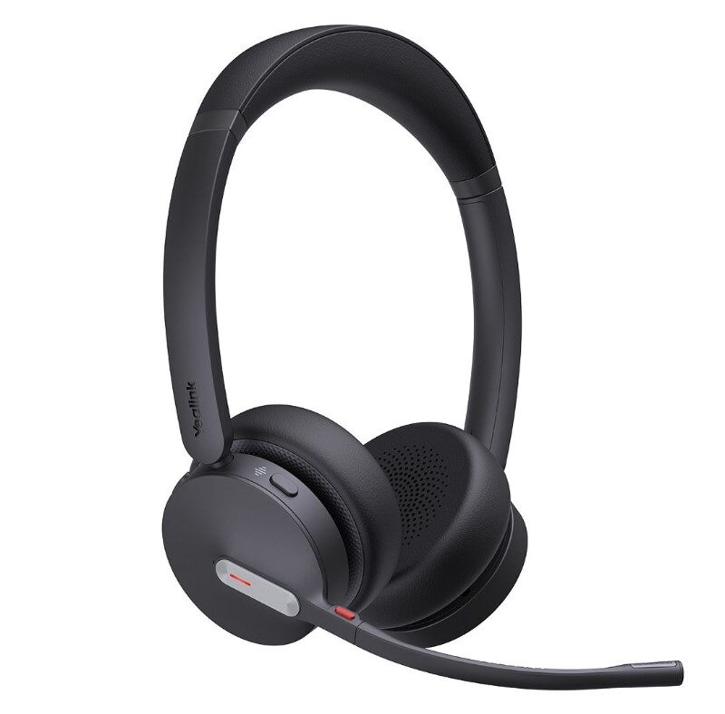 Yealink WH64 Hybrid Dual Teams DECT Wireless Headset, DECT Bluetooth Wireless Technology, 3-Mic Noise Cancellation, DECT Dongle USB-A WDD60