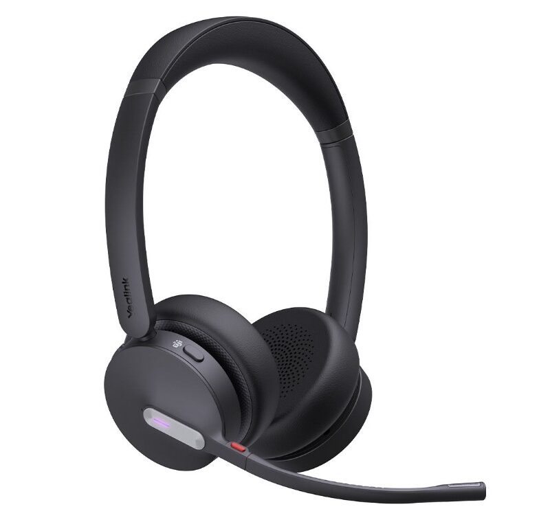 Yealink WH64 Hybrid Dual UC DECT Wireless Headset, DECT Bluetooth Hybrid Wireless Technology, 3-Mic Noise Cancellation, UC Certified, Dongle WDD60