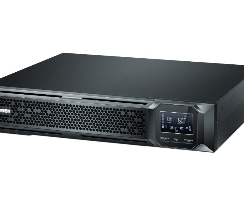 Aten 2000VA/2000W Professional Online UPS with USB/DB9 connection, 8 IEC C13 outlets, optional SNMP support, EPO and RJ port surge protection