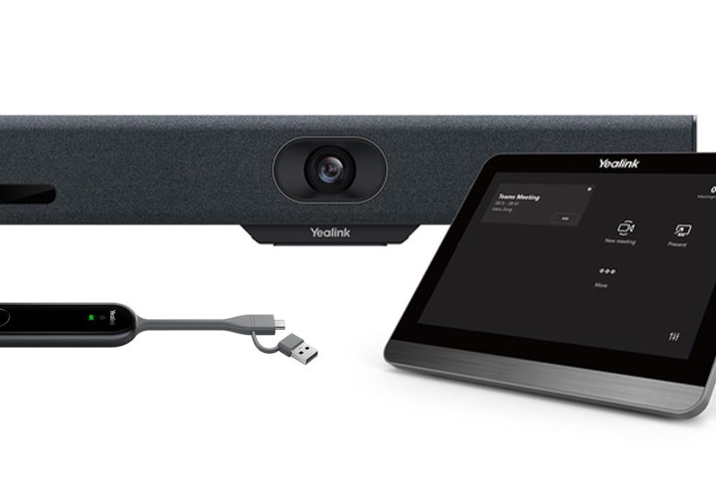 Yealink Meeting Bar A10 Microsoft Teams and Zoom Rooms on Android, Video Collaboration Bar, Small RoomsHome Offices, for 1-5 people, Touch Panel