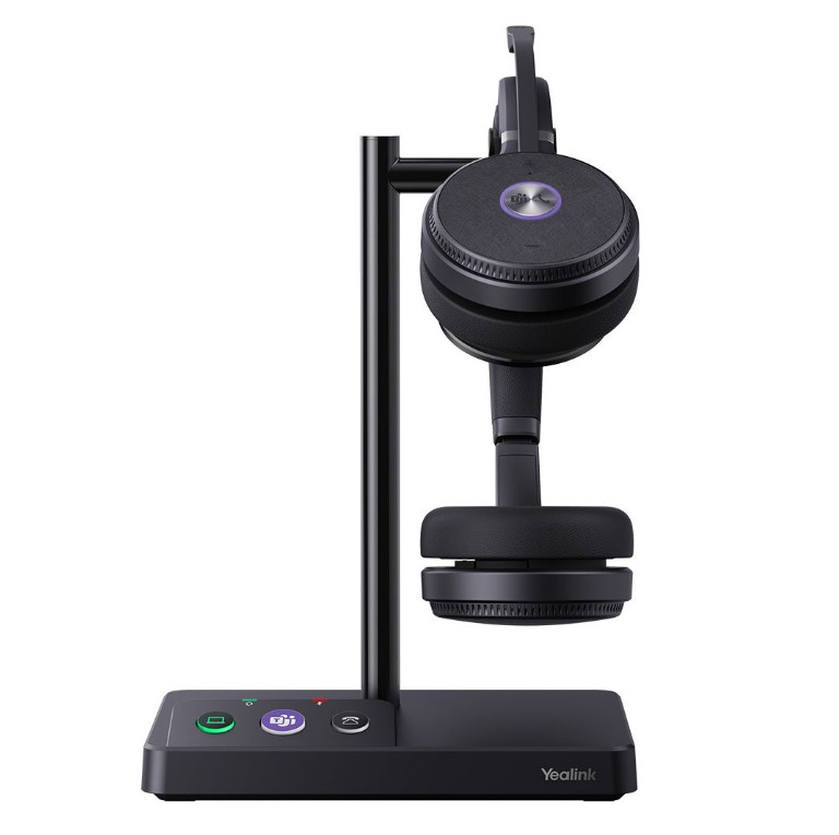 LAST STOCK Yealink WH62 Dual Teams DECT Wireless Headset Headset, Busylight On Headset, Leather Ear Cushions, Acoustic Shield Technology, Built-in Rin
