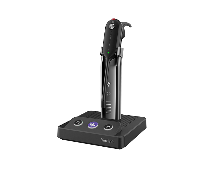 Yealink WH63 Teams Convertible DECT Wireless Headset, Busylight On Headset,2x microphones, HD Voice,Noise Killer, UC platform, *EOL*