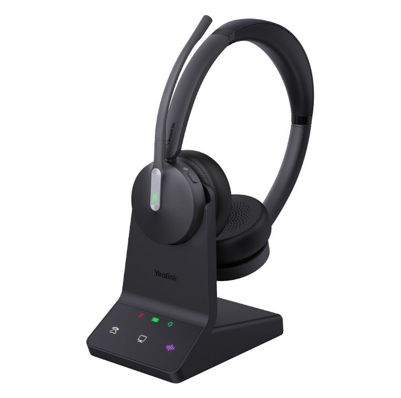 Yealink WH64 Dual UC DECT Wireless Headset, DECT  Bluetooth Wireless Technology,3-Mic Noise Cancellation,UC Certified, Charging Stands, Carrying Bag
