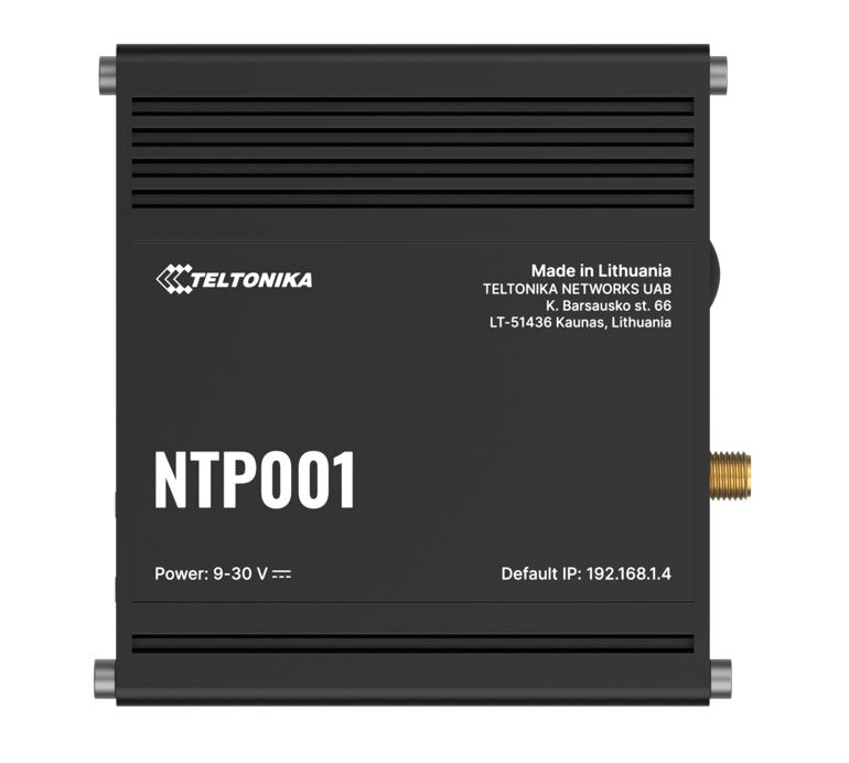 Teltonika NTP001, Accurate  low-cost NTP server, Network Time Synchronization, GNSS capabilities, UTC-traceable time, Plug-and-play functionality