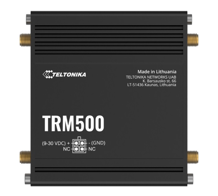 Teltonika TRM500 Industrial Cellular Modem, 5G (3.4 Gbps) 4G (Cat19), with USB Type-C, PSU included