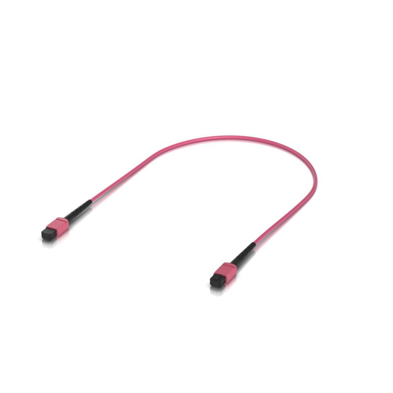 Ubiquiti Indoor OM4 Multi-mode Fiber Patch Cable, 0.5M, Single-pack, With MPO-12 Type B UPC Connectors, Designed For 100G Applications