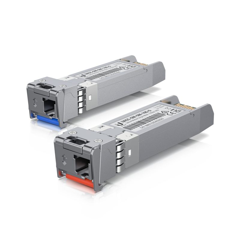 Ubiquiti UniFi, 2-Pack(OEM, Non-Retail Suggest),10 Gbps Bidirectional Single-Mode Optical,10 Gbps Throughput,Simplex LC Connector,Up to 10 km
