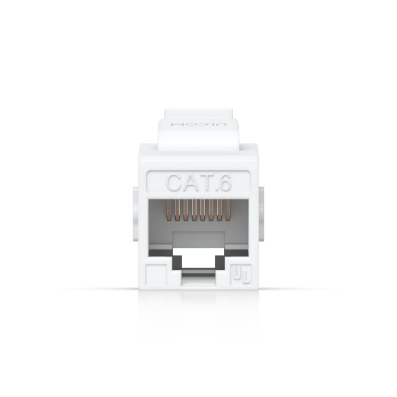 Ubiquiti Cat6 Keystone Coupler, 12-Pack, White, Pass-Through Cat6 Keystone Coupler For Connecting Pre-Terminated Ethernet Cables Seamlessly.