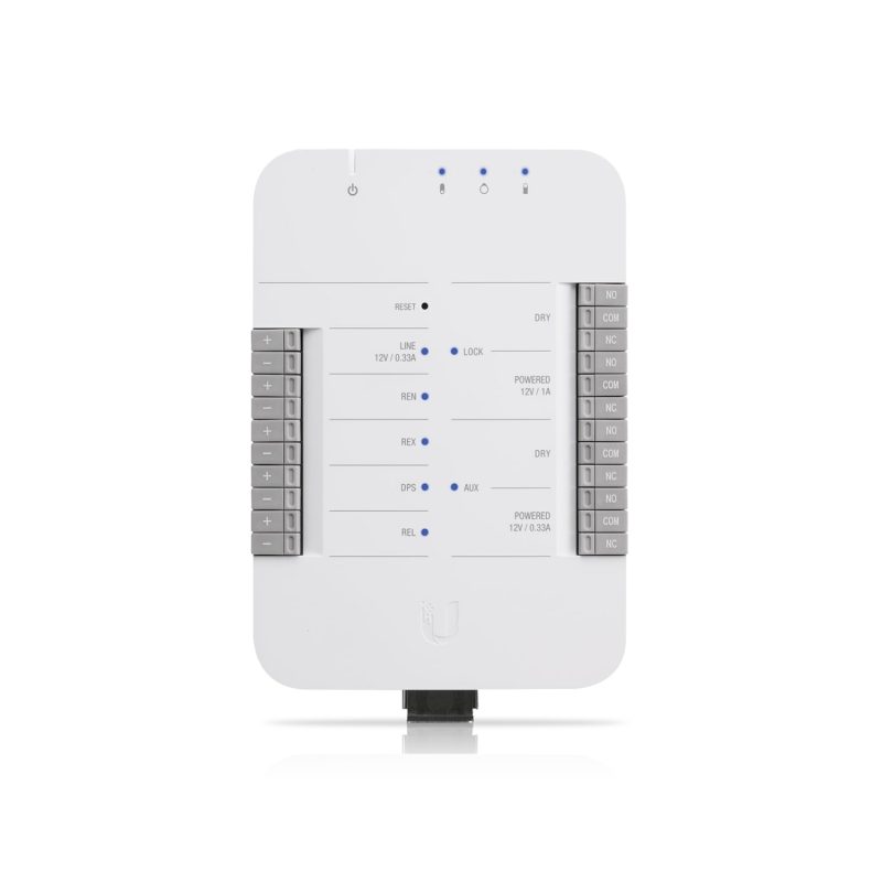 Ubiquiti UniFi Access Door Hub，Single Door Entry Mechanism，PoE Power, Support UA-LITE UA-PRO,Four Inputs 12v Dry Relays for Most Door Lock
