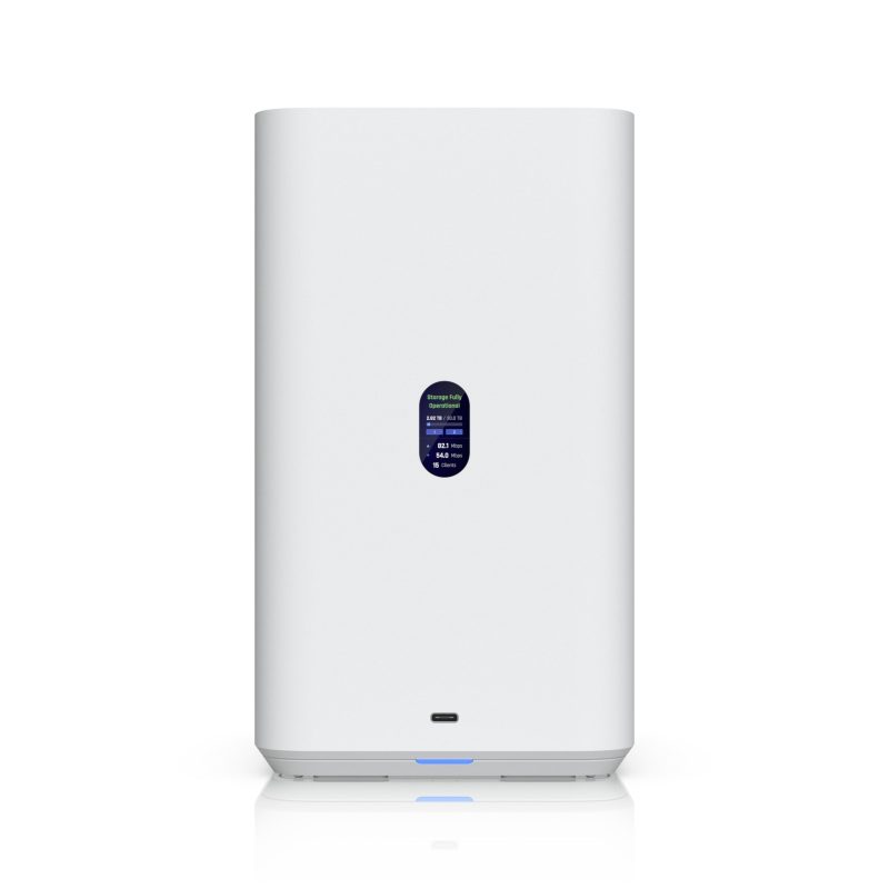 Ubiquiti UNAS 2, White, UniFi Network Attached Storage (2) 3.5' HDD Bays, 2.5 GbE Networking, USB-C Connectivity, Included PoE++ Adapter, Compact Foot