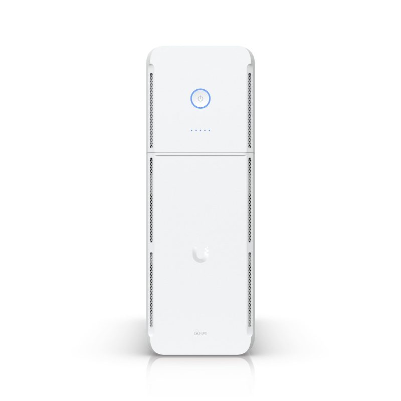 Ubiquiti UniFi UPS Tower, UniFi 1kVA Uninterruptible Power Supply,10 outlets, Swappable Battery, 108Wh, (300W) Runtime 7 minutes, UniFi Alarm Ready