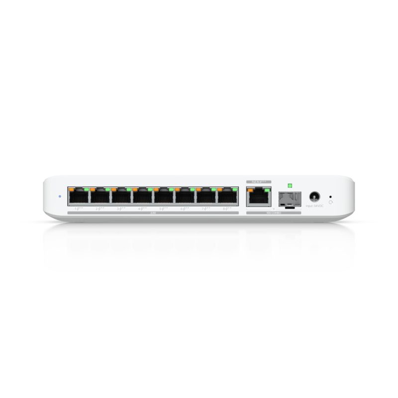 Ubiquiti Flex 2.5G PoE, 8-port 2.5 GbE PoE++ Switch,10 GbE RJ45/SFP+ Combination Uplink Port,Powered With PoE+++   PSU  (Sold Separately )