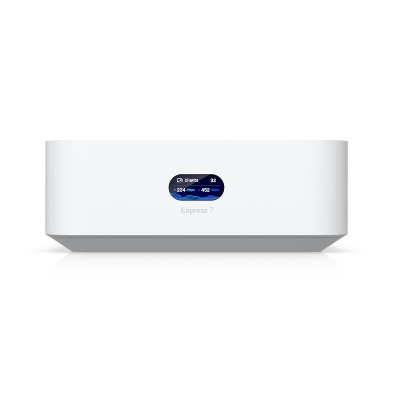 Ubiquiti UniFi Express 7, Mesh-scalable, Super-compact 10G Cloud Gateway, Integrated WiFi 7 With 6 GHz support, 140 m² Coverage