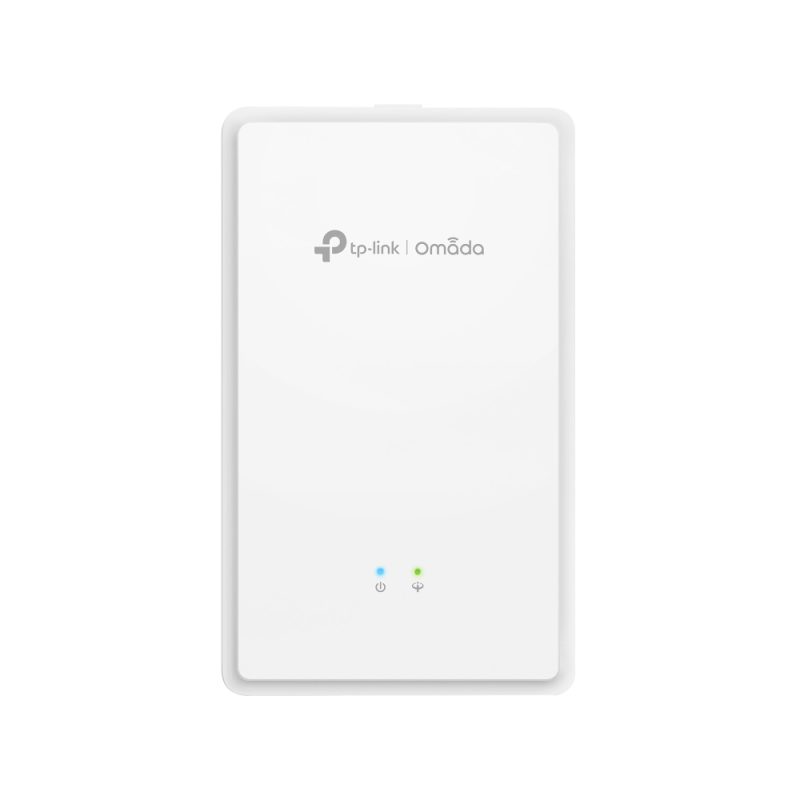 TP-Link EAP625GP-Wall Omada AX1800 Wi-Fi 6 Wall Plate GPON Access Point, 574Mbps at  2.4 GHz + 1201 Mbps at 5 GHz, AC Power, Poe Out,4×Internal Antenn