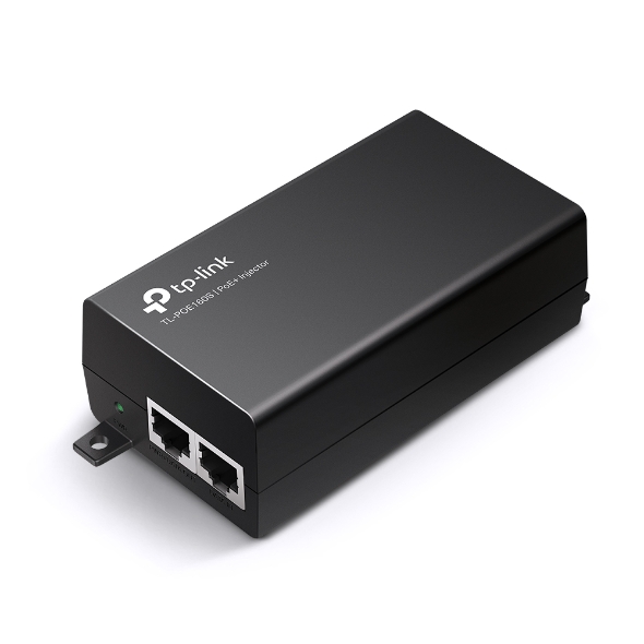 TP-Link TL-POE160S Omada PoE+ Injector, 2 Gigabit Ports, 802.3af/at, Integrated Power Supply, Wall Mountable, Plug  Play