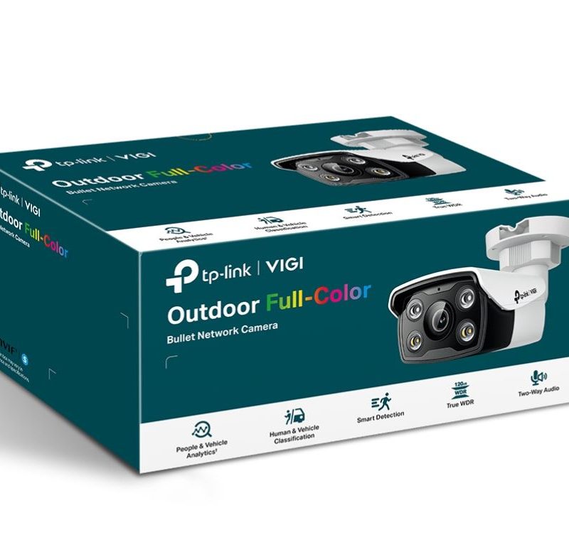 TP-Link VIGI 5MP C350(4mm) Full-Colour Bullet Network Camera, 4mm Lens, Two-Way Audio, Smart Detection, 3YW