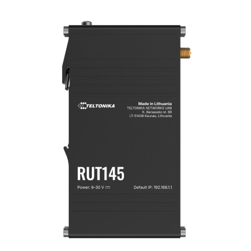 Teltonika RUT145 Industrial RS485 Router, Wi-Fi Ethernet Connectivity, Industrial Data Collection-Ready with RMS Support, PSU Excluded