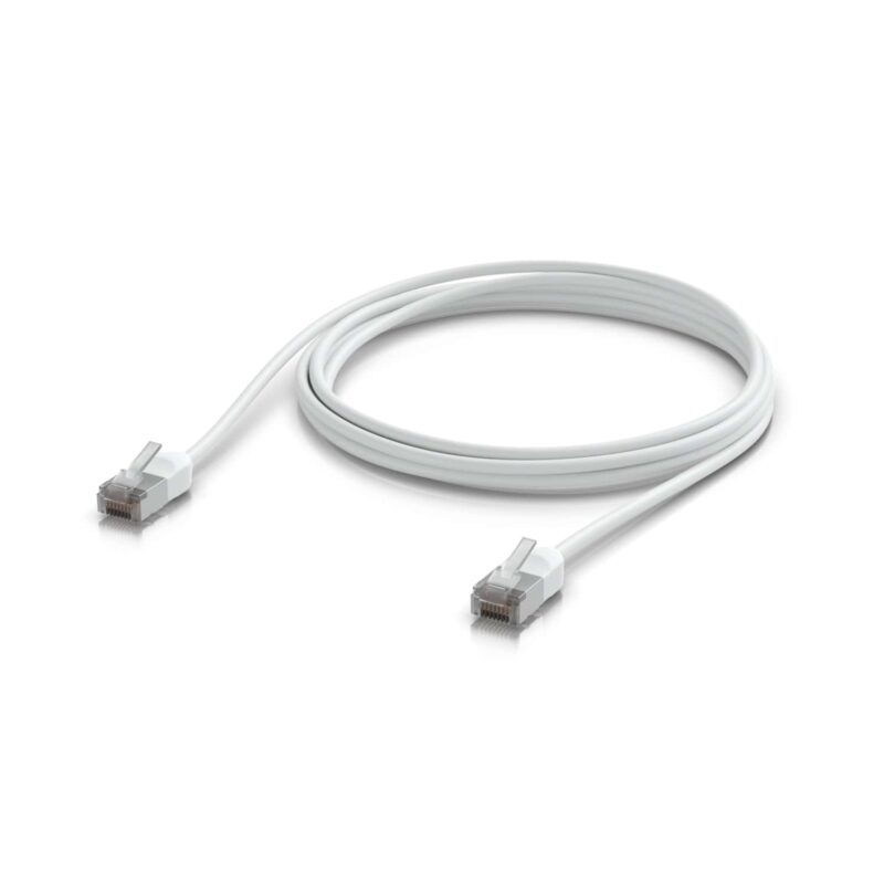 Ubiquiti UniFi Premium Patch Cable Outdoor, 3M, White, Ultra-thin, Rugged, Shielded Patch, Designed Optimized, For 10 GbE networking, 2Yr Warr