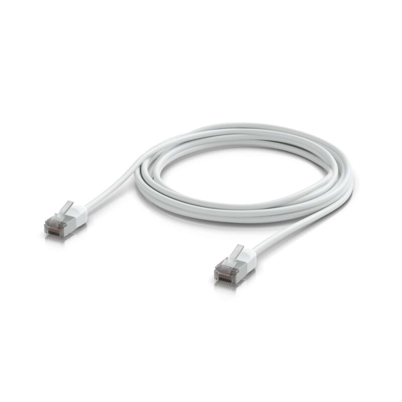 Ubiquiti UniFi Premium Patch Cable Outdoor, 5M, White, Ultra-thin, Rugged, Shielded Patch, Designed Optimized, For 10 GbE networking, 2Yr Warr