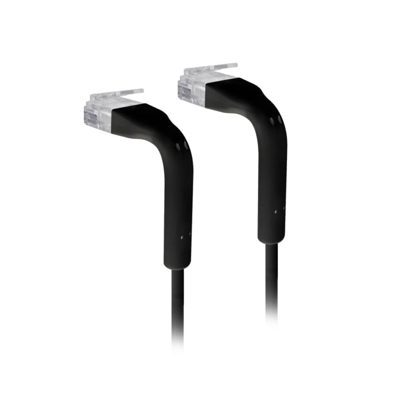 Ubiquiti UniFi Patch Cable, Length 0.3m, Black, Ultra-Thin Patch Cable With GbE Support And Flexible, Bendable Boots Enhanced Installation Versatility