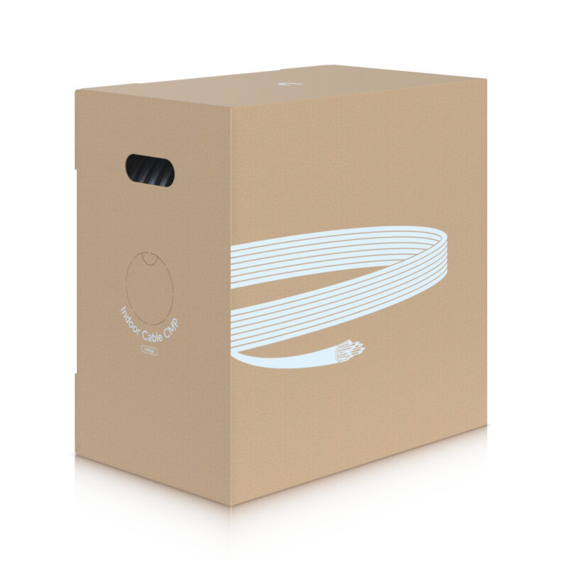 Ubiquiti UniFi Indoor Cable Cat6A CMP, Category 6A Ethernet Cable, High-Speed Deployments In Environments, Require Plenum-Rated Cabling