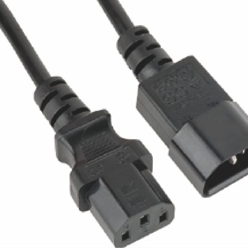 Astrotek Power Extension Cable 2m - Male to Female IEC C13 to C14 Monitor to PC or PC/UPS to Devices